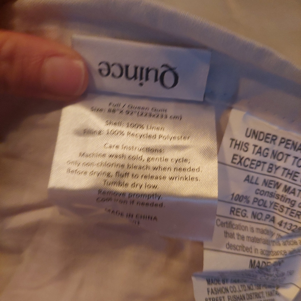 Quince Linen Sand Dream Quilt! Full/ Queen! (875) - Picture 8 of 9